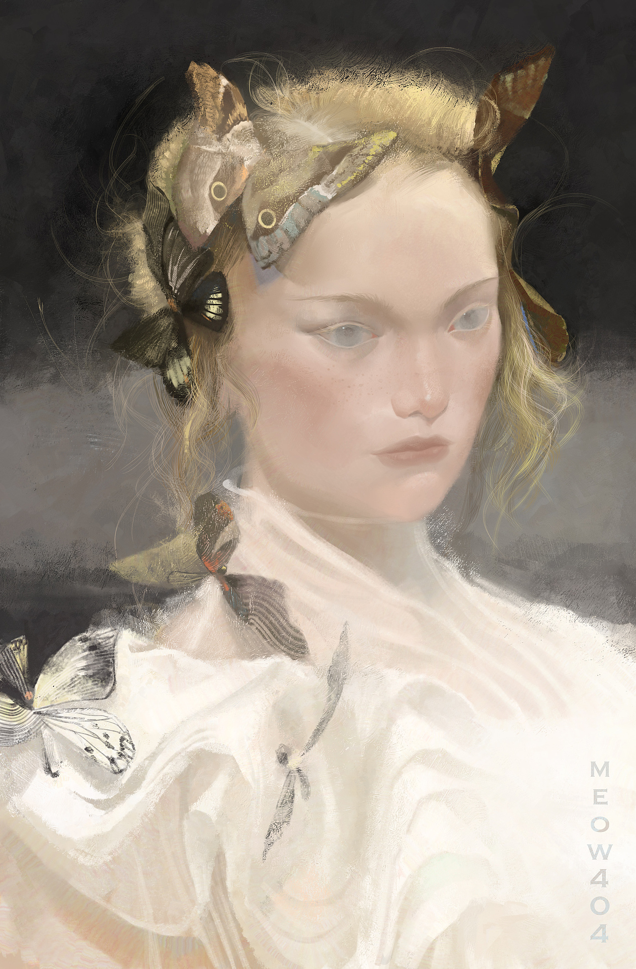 McQueen秀场的蝴蝶少女（图ZMjIxNjQyMjE2） - 创作习作 - 站酷设计师聚丙烯缓释胶囊原创素材 - 站酷ZCOOL