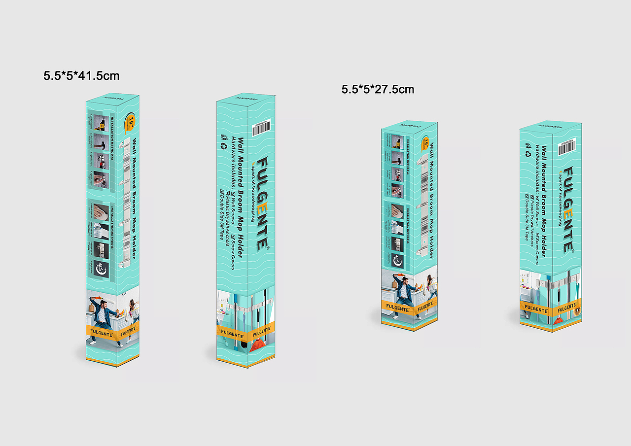 拖把夹包装盒+售后卡片