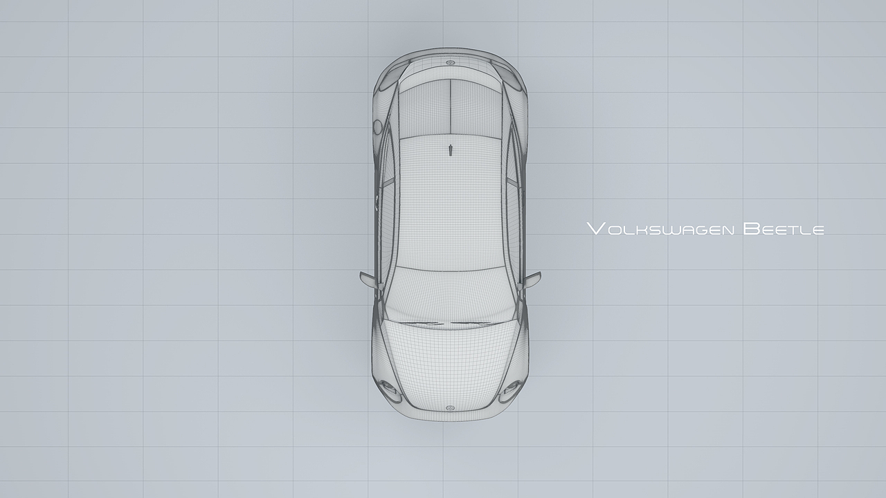 C4D甲壳虫汽车三维模型练习