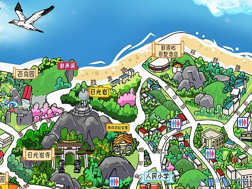 鼓浪屿手绘地图两幅