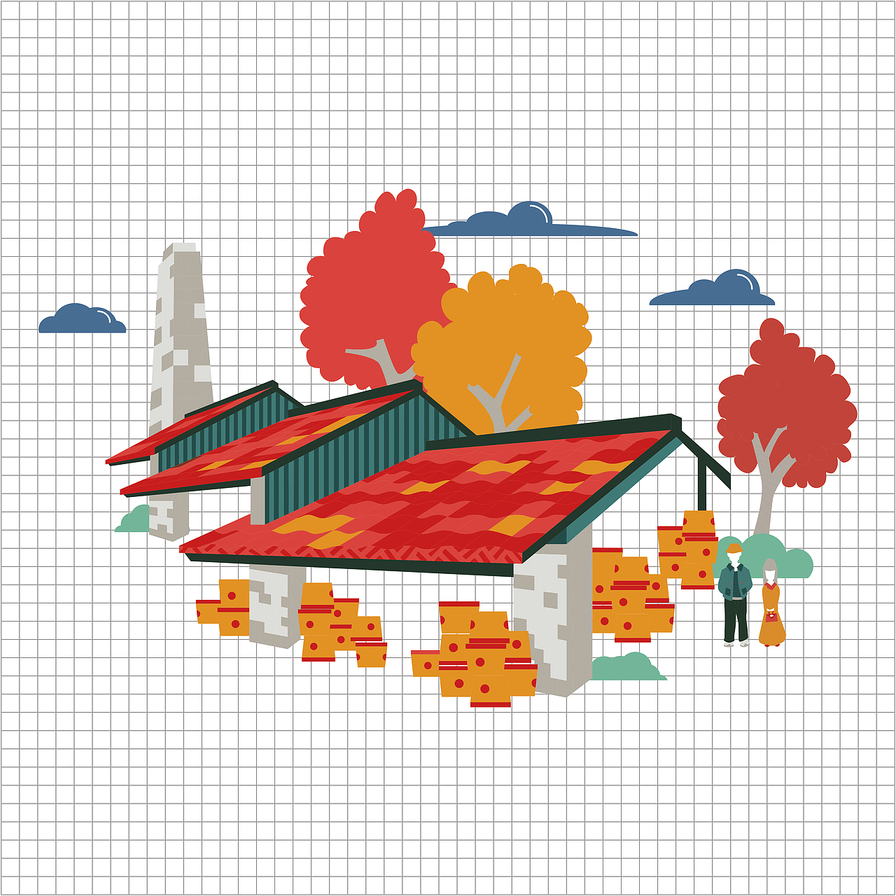 印象佛山——城市形象插画图形设计（图ZMTIxODk1NDU2） - 艺术插画 - 站酷设计师TIHOSIU原创素材 - 站酷ZCOOL