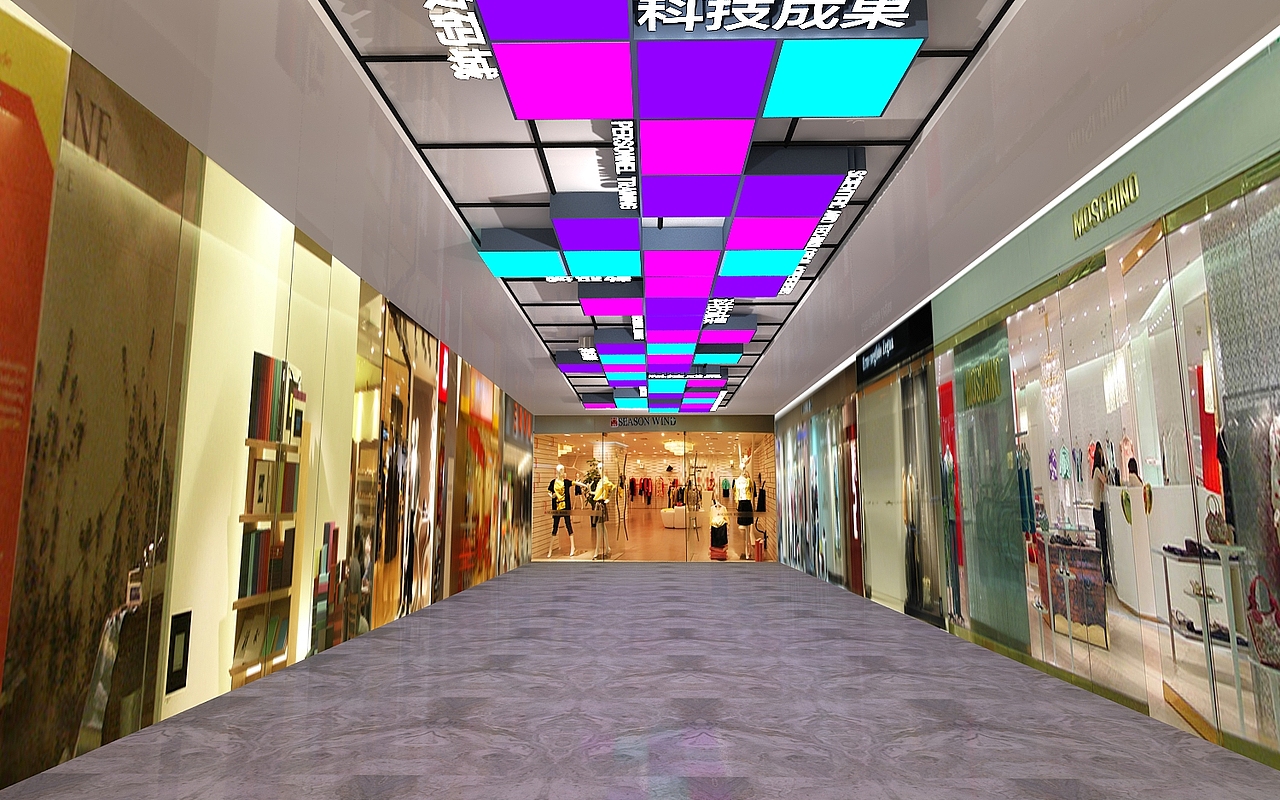 科技商场美陈科技风网红系