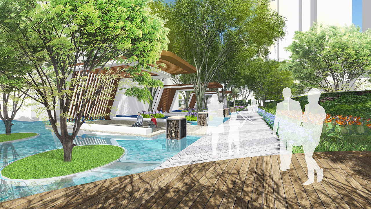 地产项目景观效果图