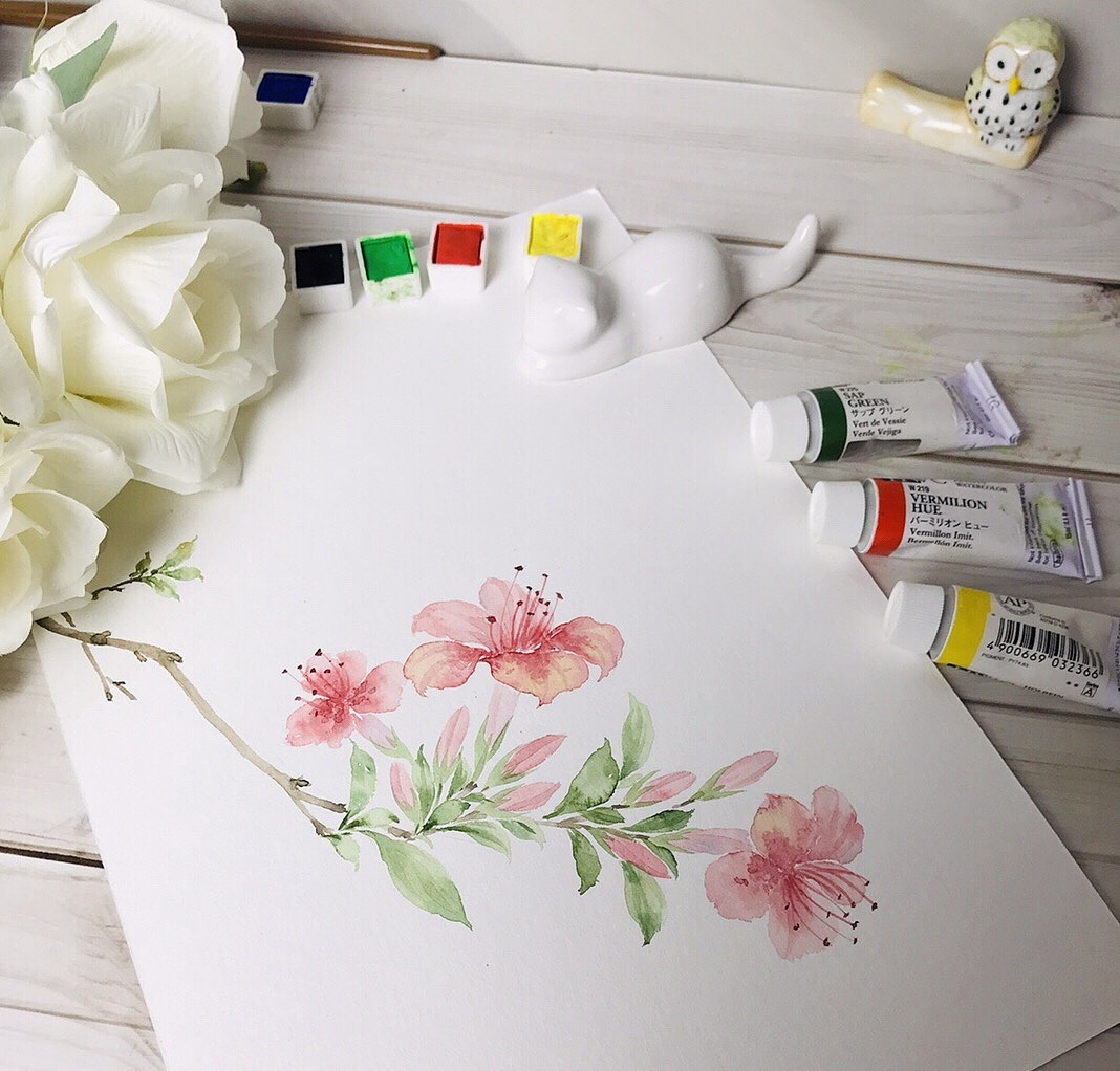 水彩花卉作品（图ZMjI0NzMyNjE2） - 绘画 - 站酷设计师闲月时光原创素材 - 站酷ZCOOL