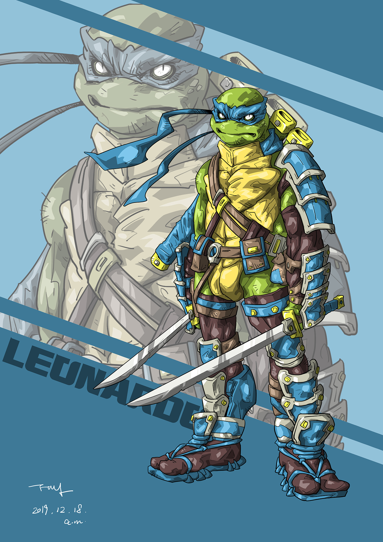 《忍者神龟》|插画|商业插画|madashan - 原创作品 - 站酷 (ZCOOL)