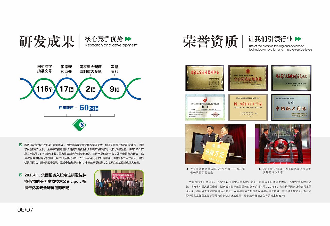 方盛制药产品手册