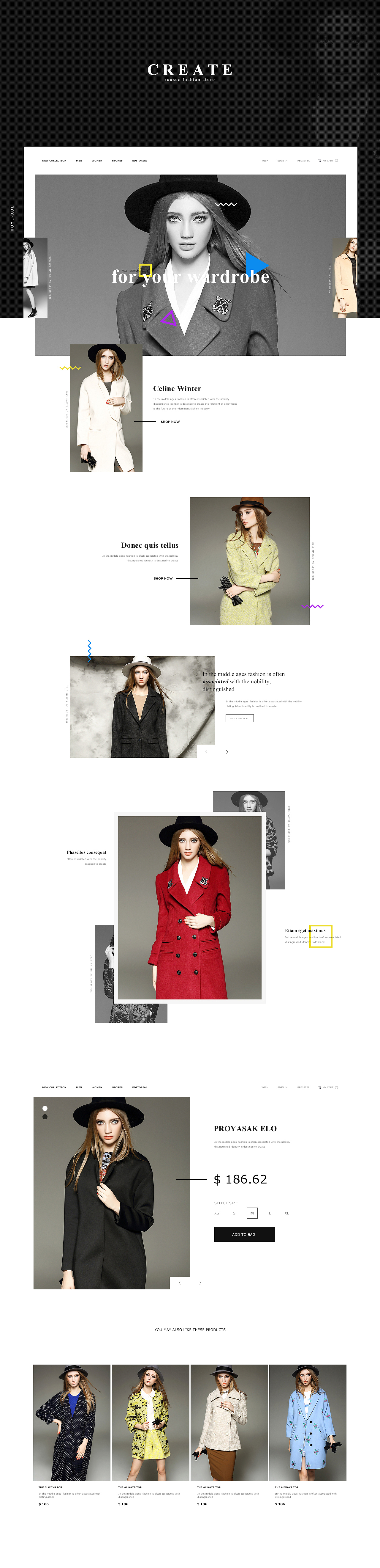 欧美高端女装网页练习(4)（图ZMzMxNTY5ODQ=） - 电商 - 站酷设计师吉时已到1989原创素材 - 站酷ZCOOL