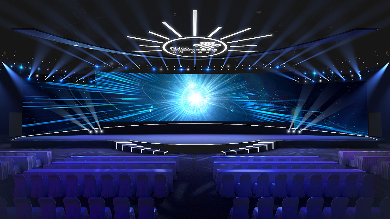 联通合作伙伴大会舞台|三维|场景|贰威 - 原创作品 - 站酷 (zcool)