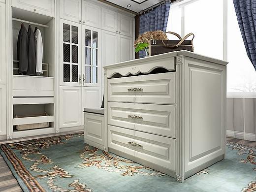 欧式衣帽间+岛台