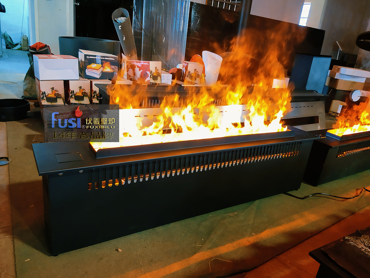 超薄雾化壁炉下宽11-16cm加湿3d蒸汽壁炉伏羲火口居中