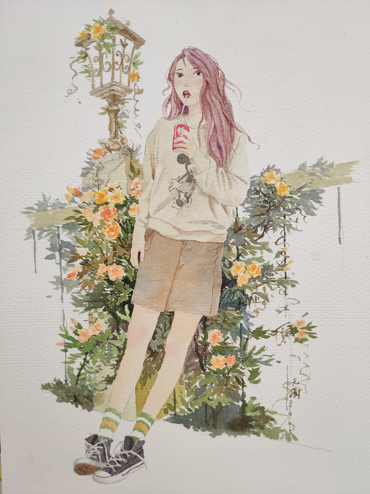 刚画的几幅小水彩