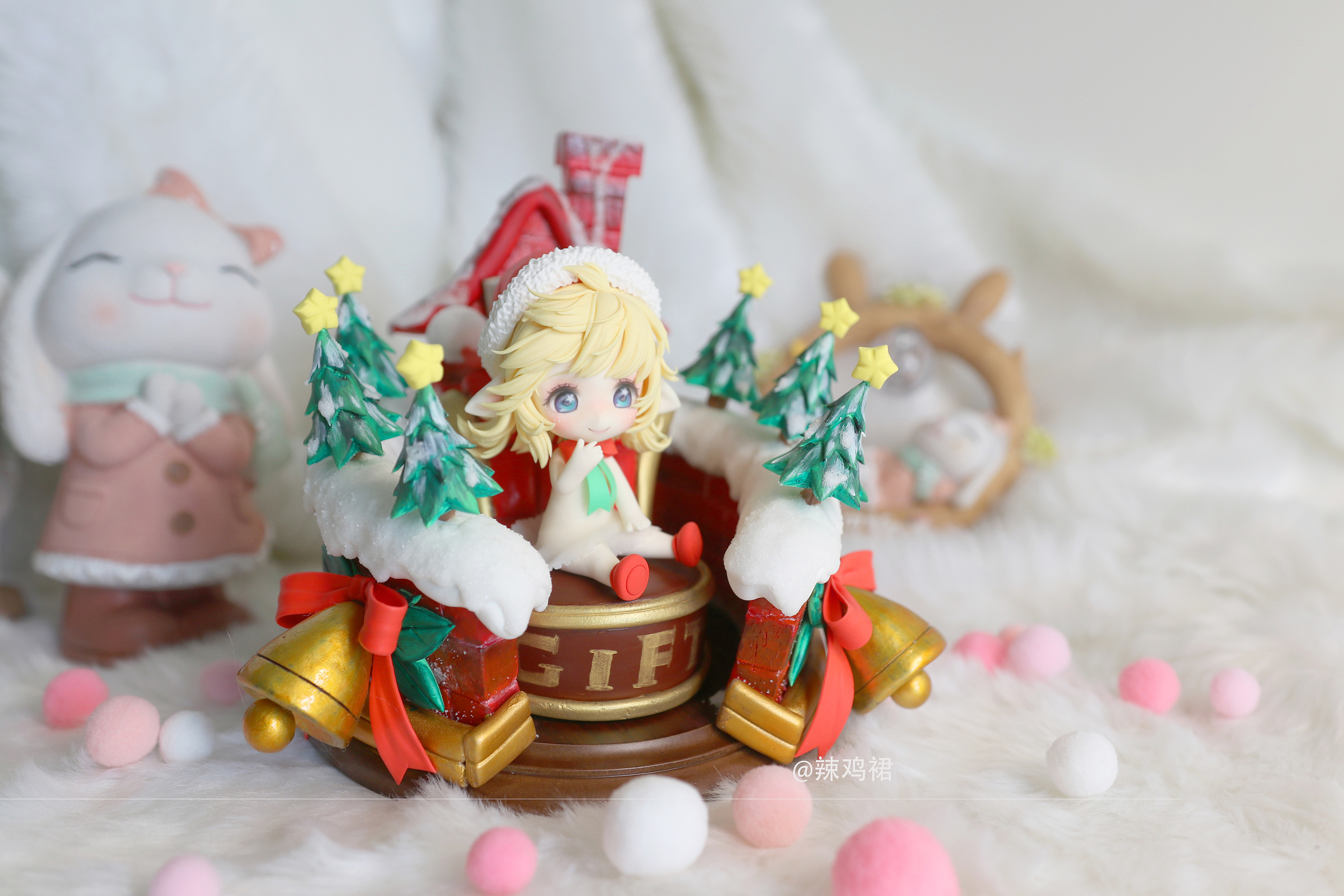 王者荣耀_圣诞蔡文姬_q版手办人偶