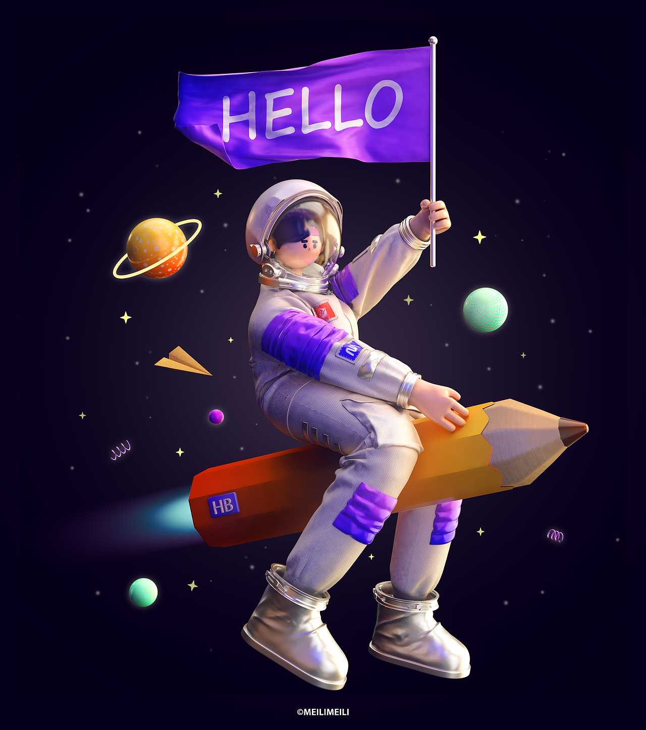 太空历险记-IP形象设计（图ZMjMwNjYxNjc2） - 人物/生物 - 站酷设计师Meilimeili原创素材 - 站酷ZCOOL