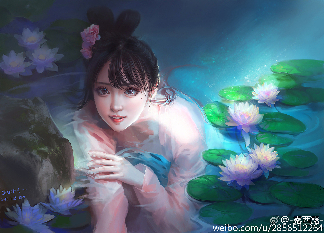 睡莲（图ZNzE3NDA1OTY=） - 商业插画 - 站酷设计师lalayoyo123原创素材 - 站酷ZCOOL