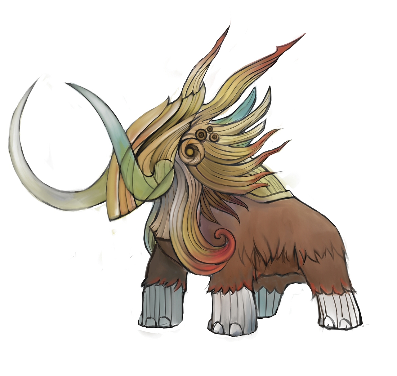 猛犸|插画|概念设定|番茄色拉_原创作品-站酷zcool