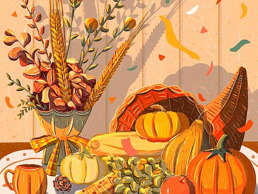 原创插画｜感恩节Thanks giving