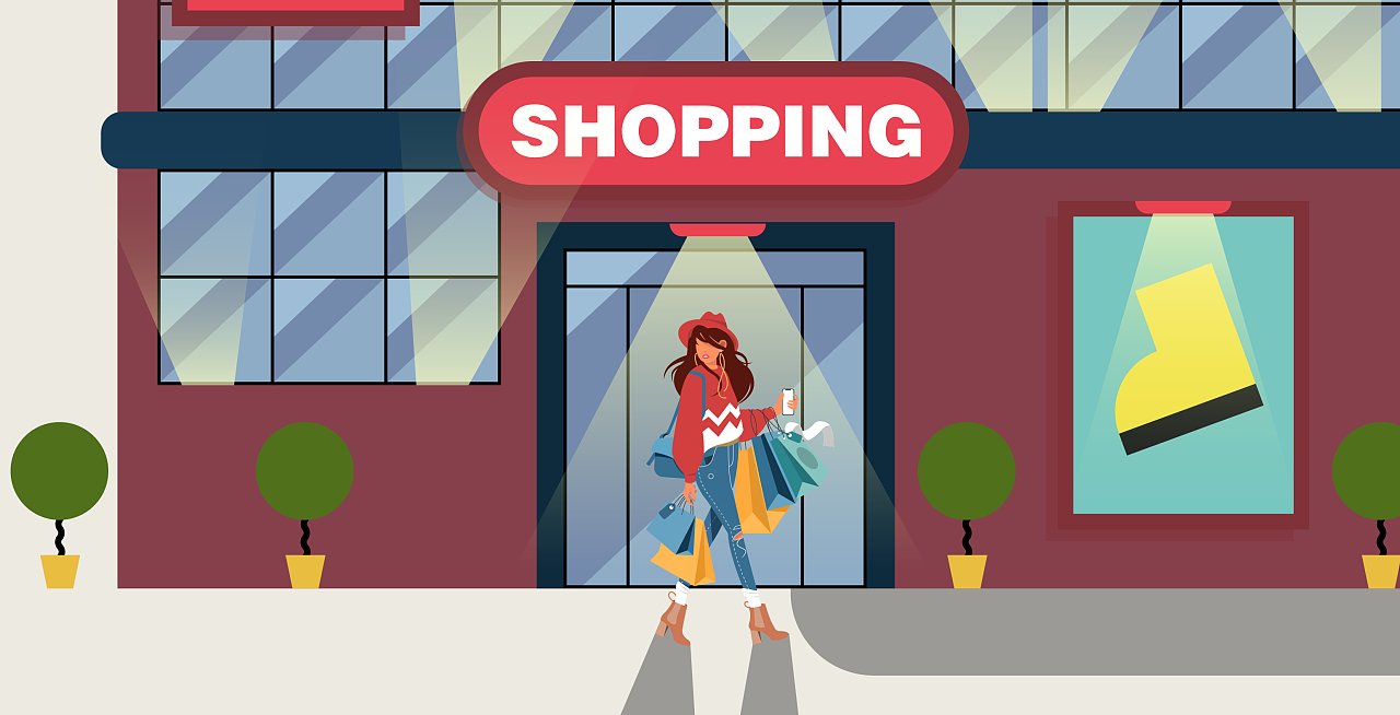 购物插画