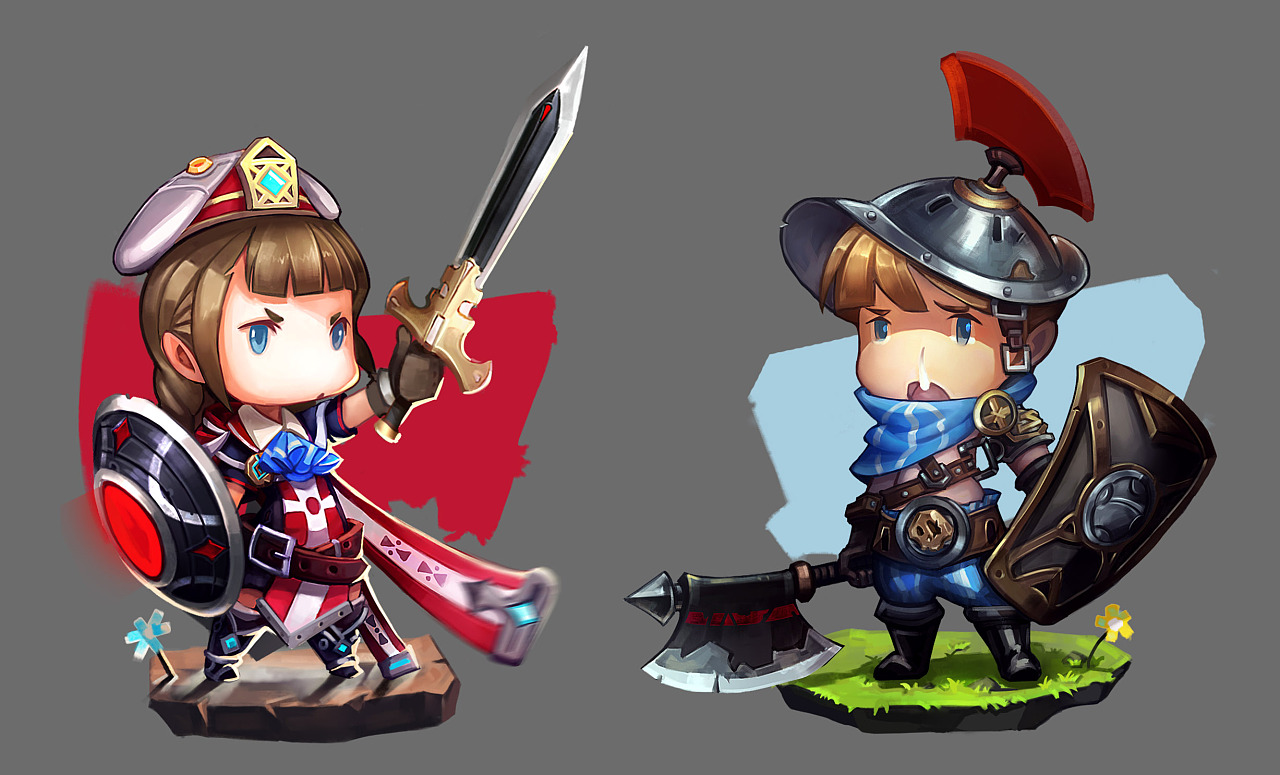 日韩q版角色设计|插画|游戏原画|麦大超 - 原创作品 - 站酷 (zcool)