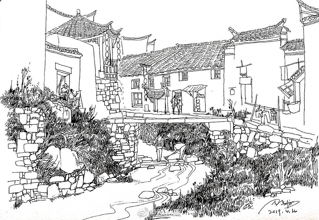 安徽查济古镇写生