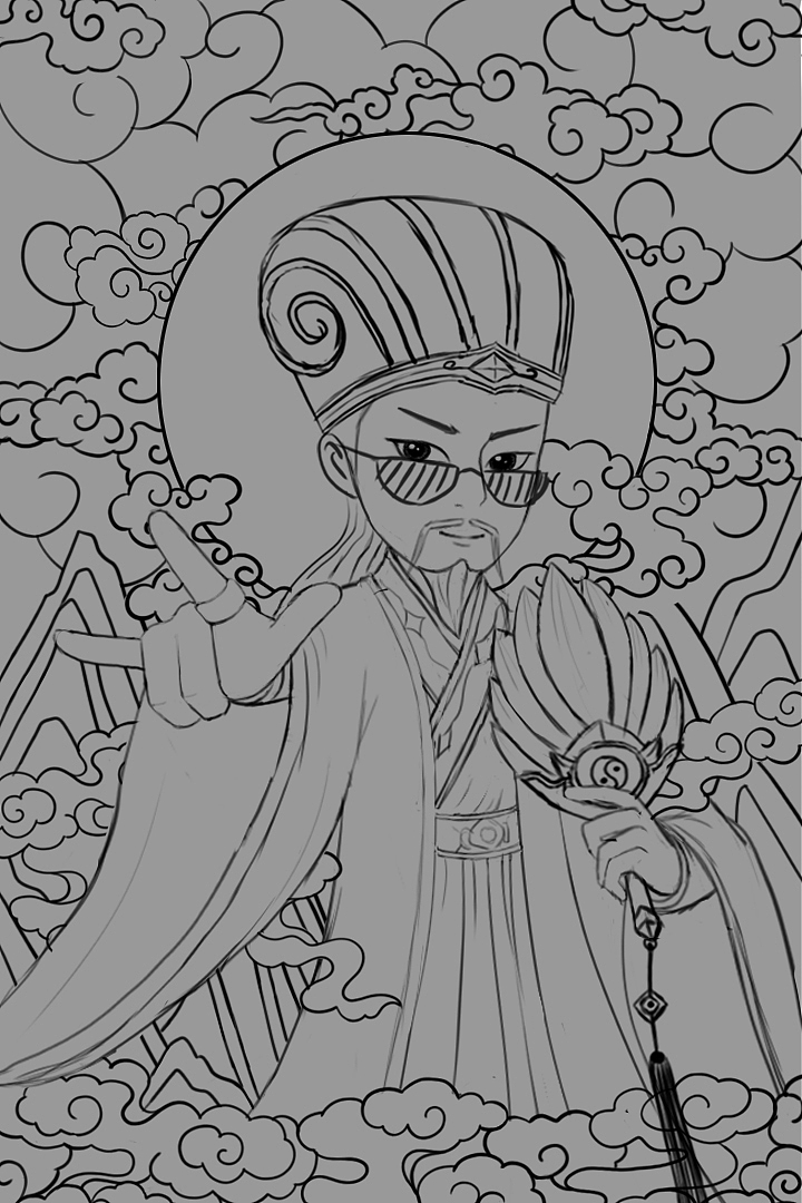 国潮插画神机妙算诸葛亮