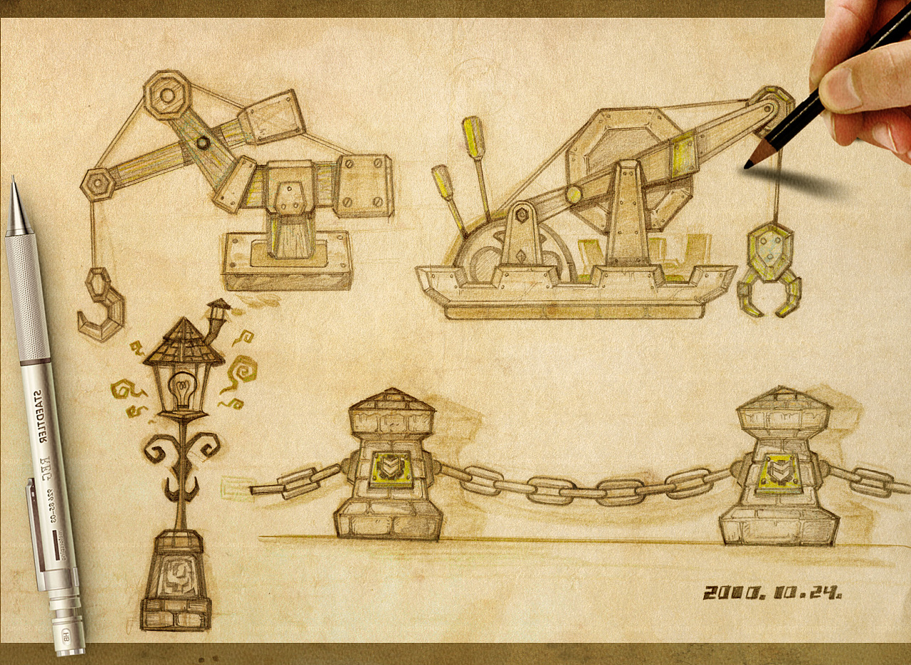 陈年老图之:一些道具|插画|游戏原画|石头仔的天空之城 - 原创作品