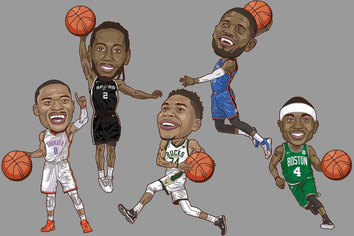 nba playzone 球星卡通造型Ⅱ|动漫|单幅漫画|bjao_原创作品-站酷