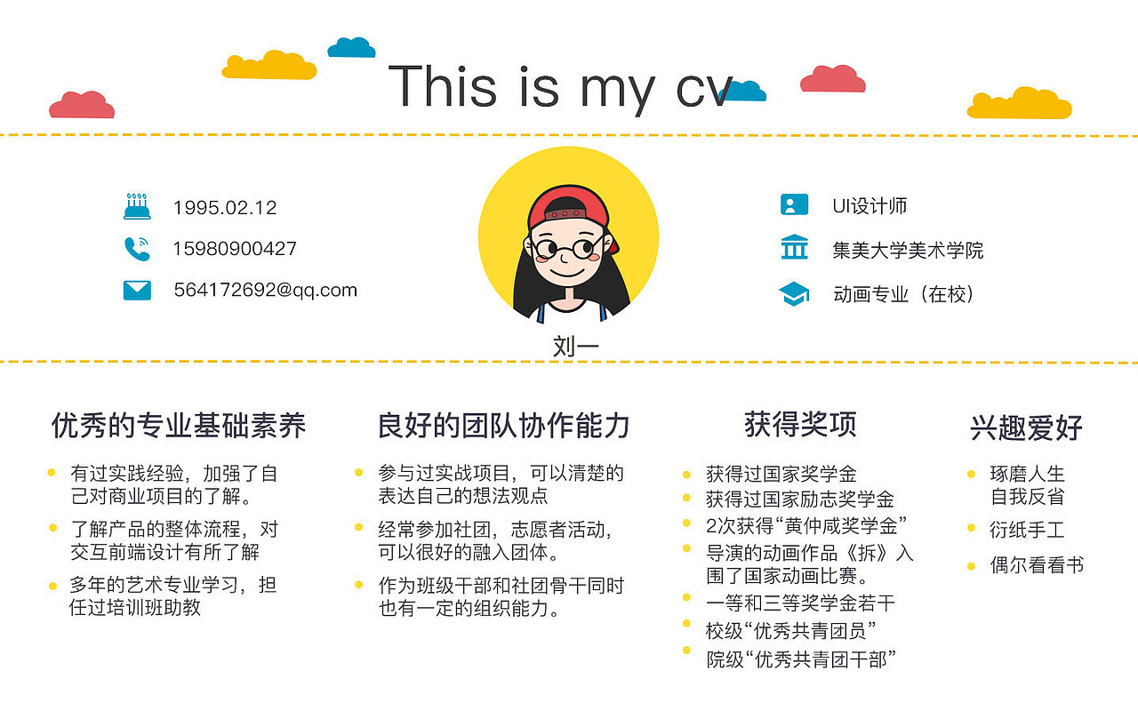 个人简历+作品集（图ZNjEwMTYwNzY=） - APP界面 - 站酷设计师刘一布拉布拉哈哈原创素材 - 站酷ZCOOL