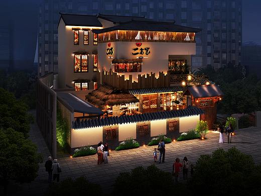 成都二当家花园餐厅设计装修效果图