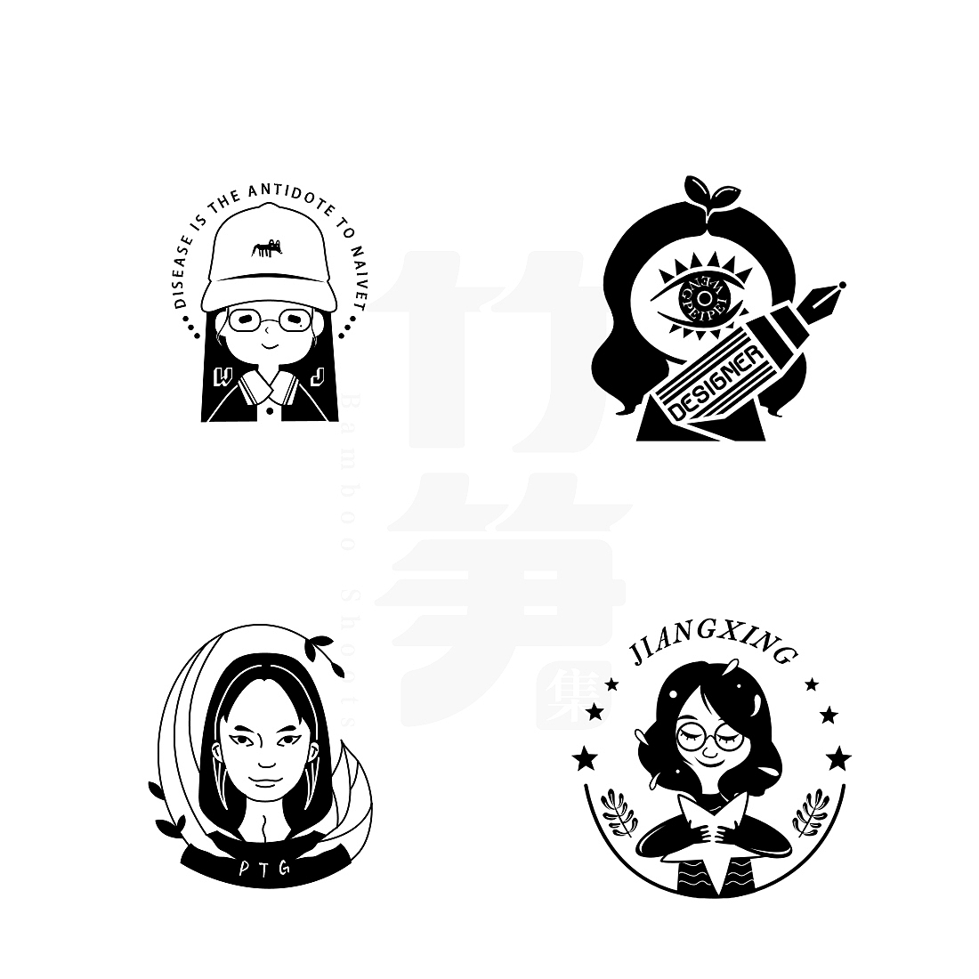 竹笋集60 图形LOGO