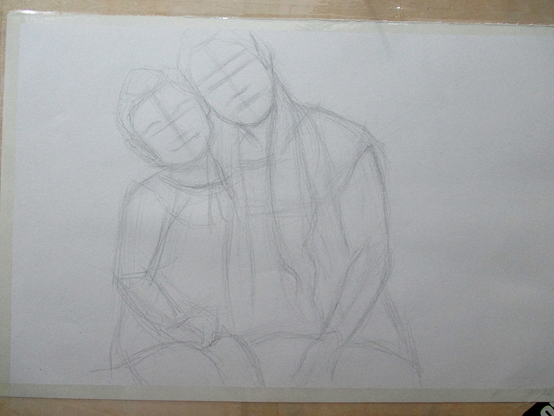 妻子和女儿（图ZMjY4OTYzMzI=） - 绘画 - 站酷设计师只露尻尾原创素材 - 站酷ZCOOL