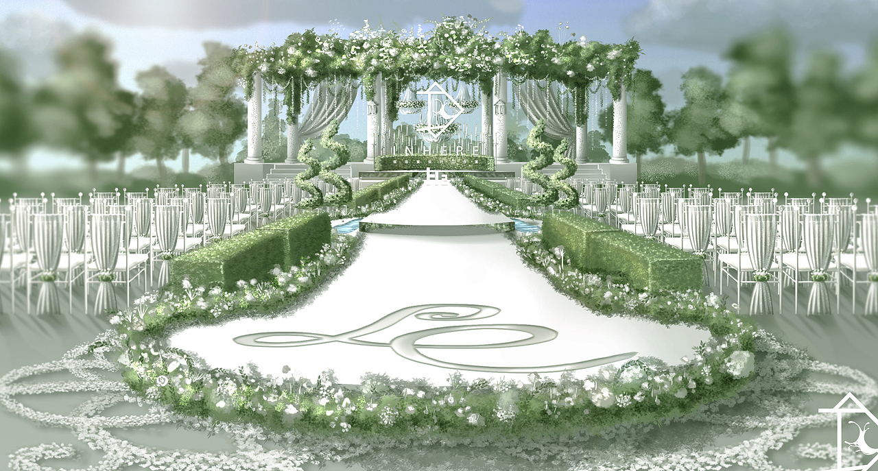 婚礼效果图 手绘（图ZODIyOTcxNDg=） - 舞台美术 - 站酷设计师罗宾汉H2原创素材 - 站酷ZCOOL