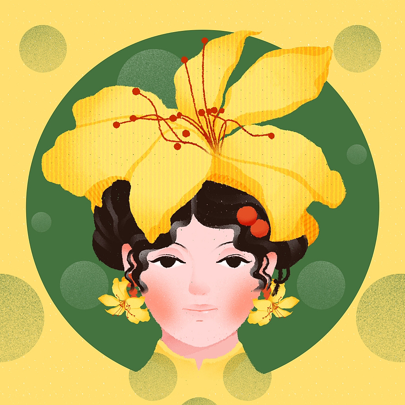 沉静的力量|头像 女（图ZMzU0Mjg0ODY0） - 商业插画 - 站酷设计师阿秋秋秋qqq原创素材 - 站酷ZCOOL