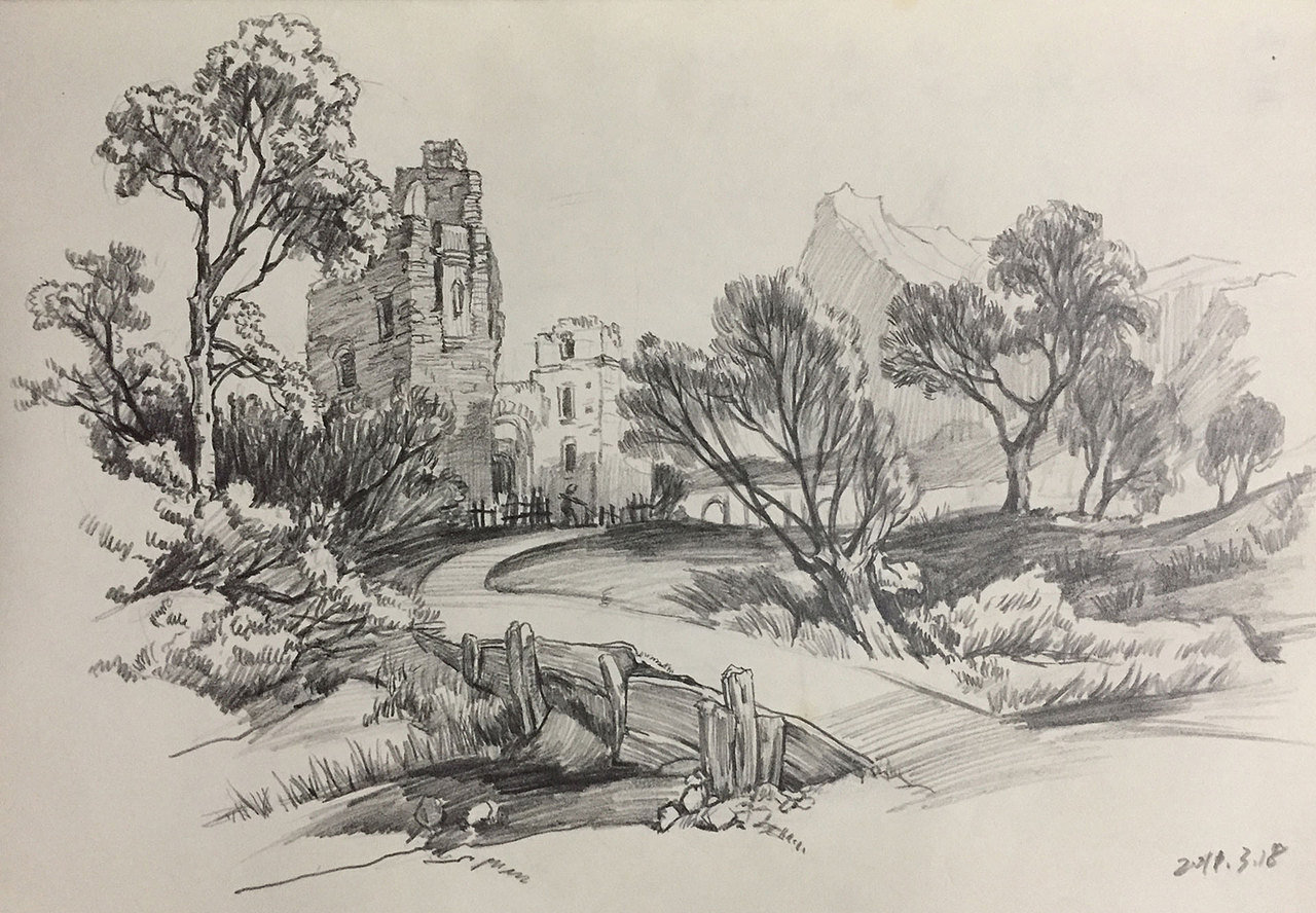 速写本，风景速写，纸上练习（图ZMTg1MzU4NzI0） - 绘画 - 站酷设计师彩色猫卡特原创素材 - 站酷ZCOOL