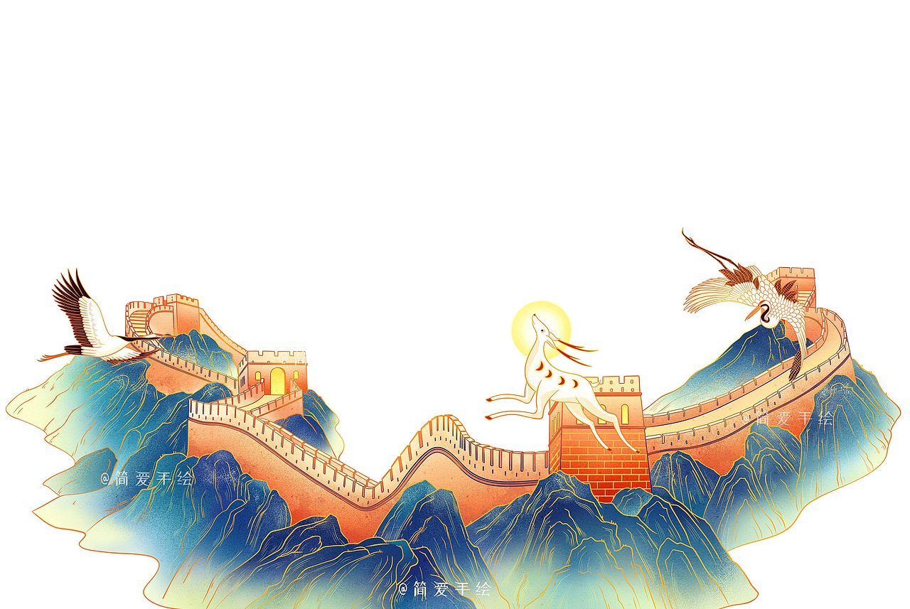 【白鹿追月】中秋立体包装插画（图ZMjE5Njc4MTY0） - 商业插画 - 站酷设计师简爱手绘原创素材 - 站酷ZCOOL