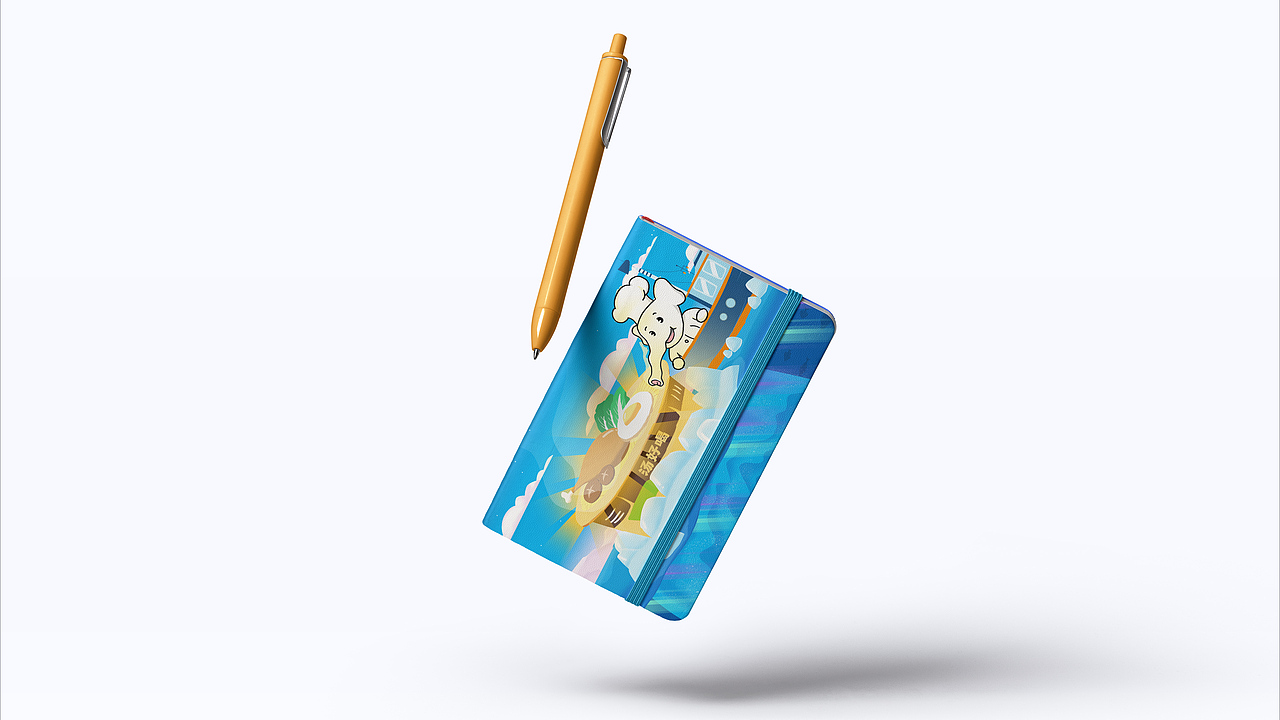 冰河中的光-白象汤好喝创意海报