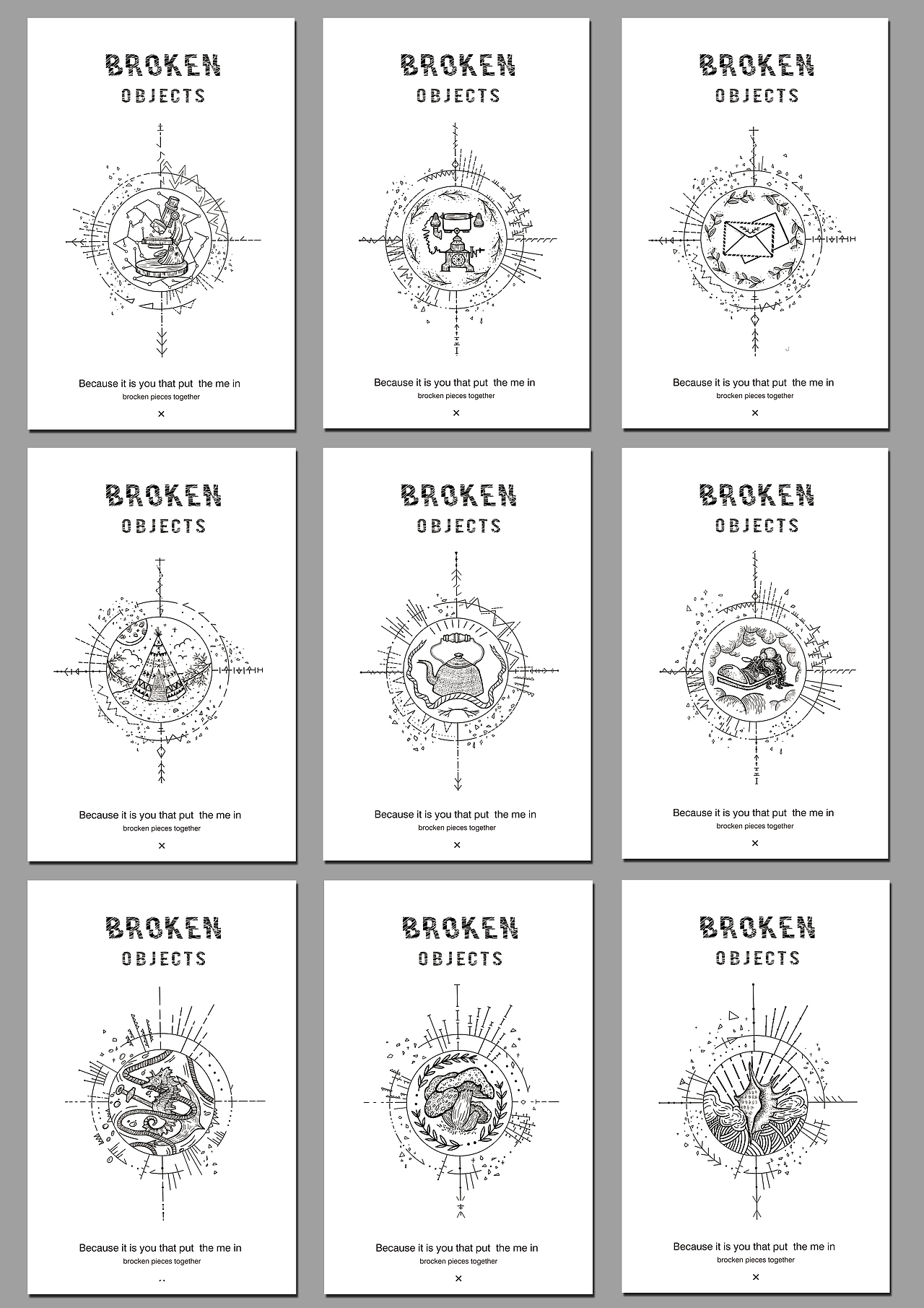 《碎物志》（图ZMTM0NTY2Mjky） - 商业插画 - 站酷设计师胡作原创素材 - 站酷ZCOOL