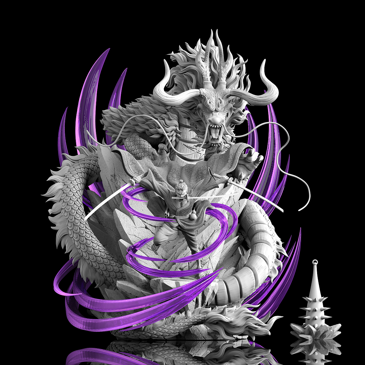 海贼GK手办模型——索隆VS凯多