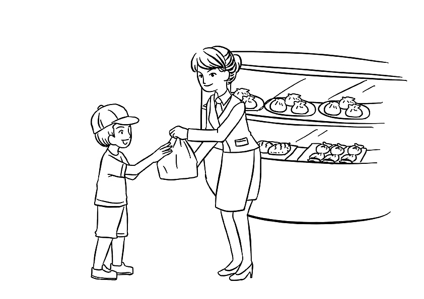 简笔漫画餐饮店插画（图ZNTc0MTg1MzY=） - 商业插画 - 站酷设计师圆蛋水彩绘原创素材 - 站酷ZCOOL