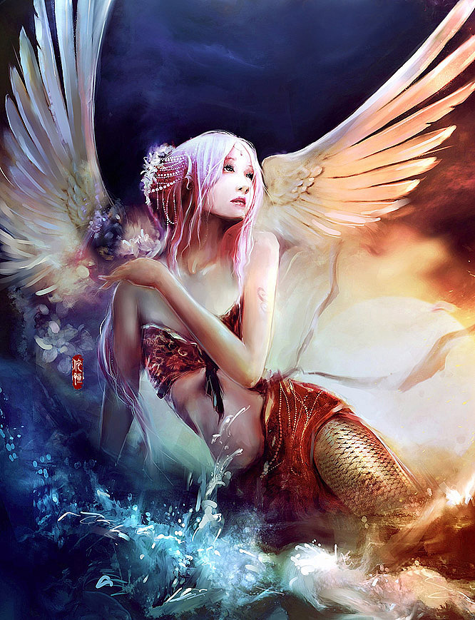 人鱼传说（图ZNjE4OTE0MTY=） - 创作习作 - 站酷设计师依恒CG原创素材 - 站酷ZCOOL