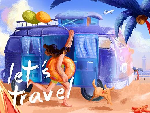 2021带着微博去旅行子话题视觉（个人主页-ZNTU4MTE5OTI=） - 商业插画 - 站酷设计师Mola_a原创素材 - 站酷ZCOOL