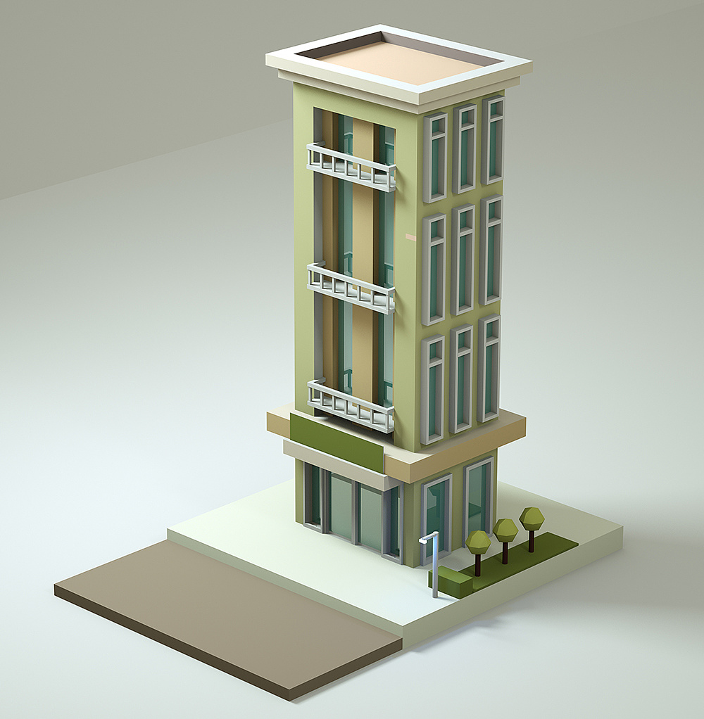 楼房|三维|建筑/空间|铁锅炖大ne - 原创作品 - 站酷 (zcool)