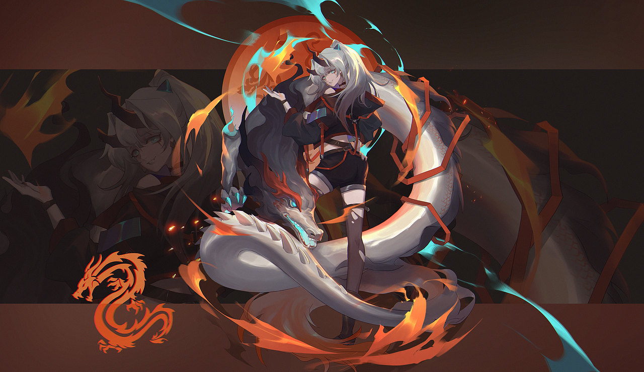 龙族少女（图ZMjMxNjgwNzY0） - 创作习作 - 站酷设计师mowww原创素材 - 站酷ZCOOL