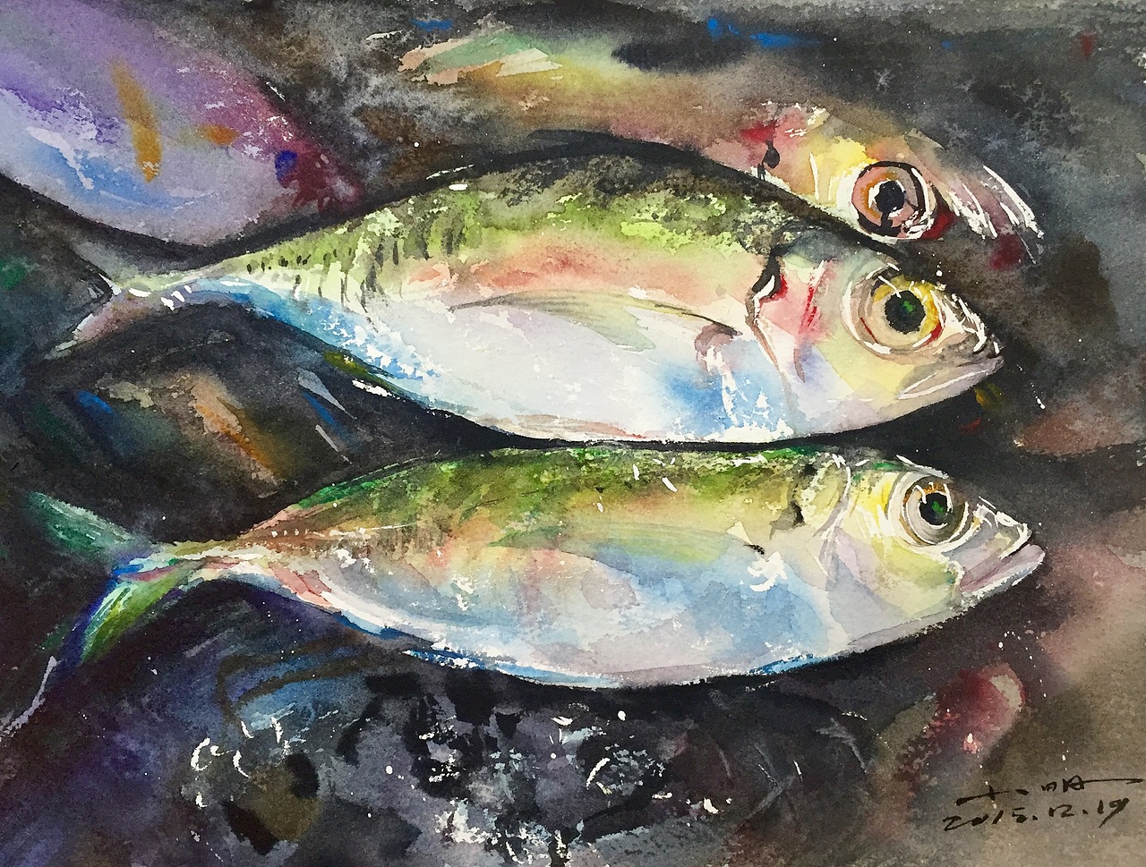 水彩鱼