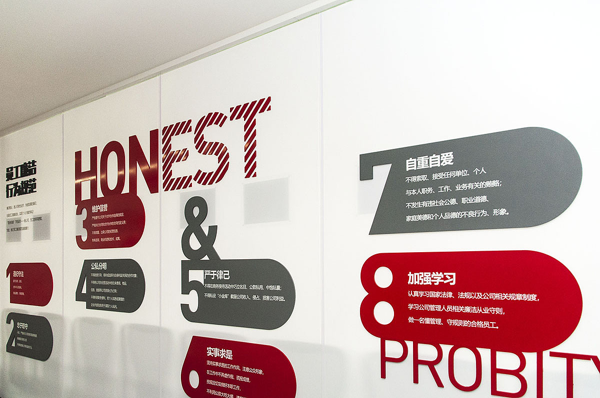 碧桂园宁波区域办公室文化墙设计