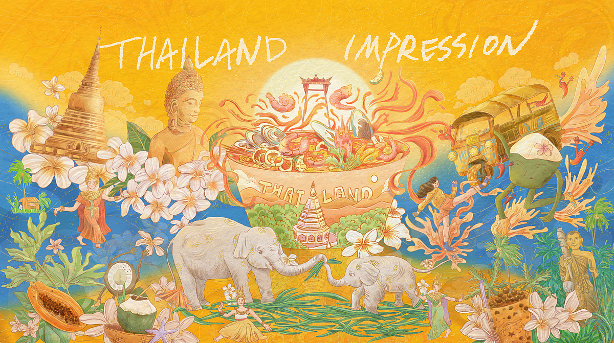 泰国超印象 · thailand impression|插画|商业插画|cadielong - 原创