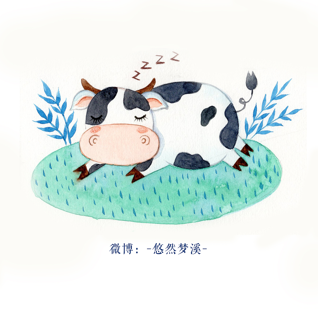 酣睡的小动物系列_悠然梦溪-站酷zcool