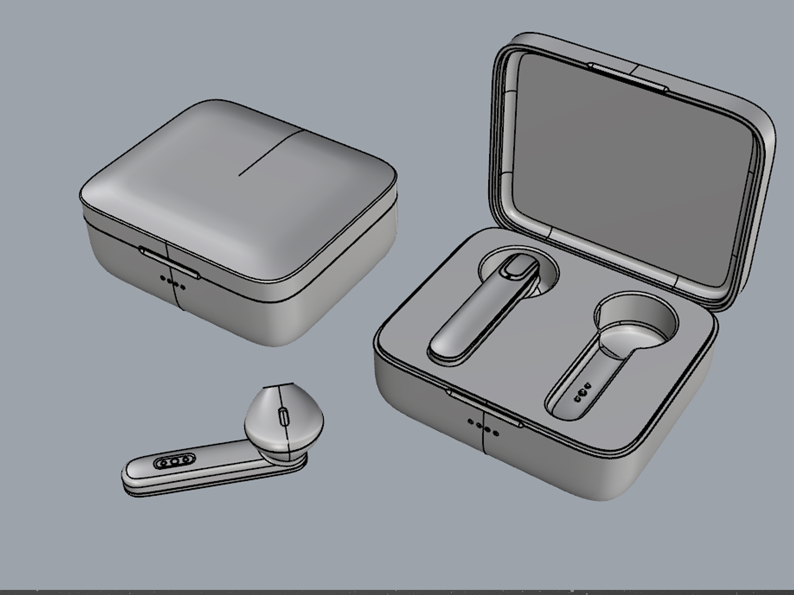 蓝牙耳机建模渲染|工业/产品|电子产品|小薛哈哈 - 原创作品 - 站酷