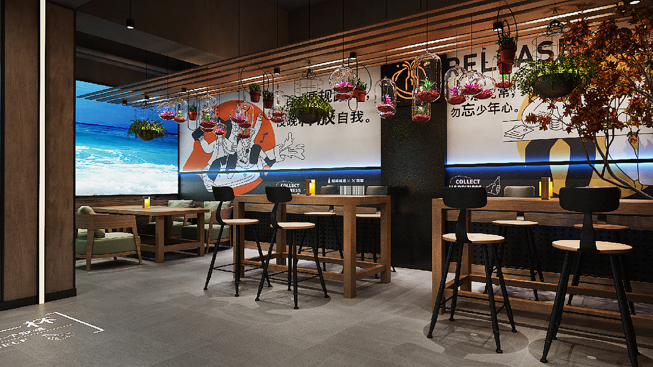 餐饮设计|释放精酿啤酒餐吧