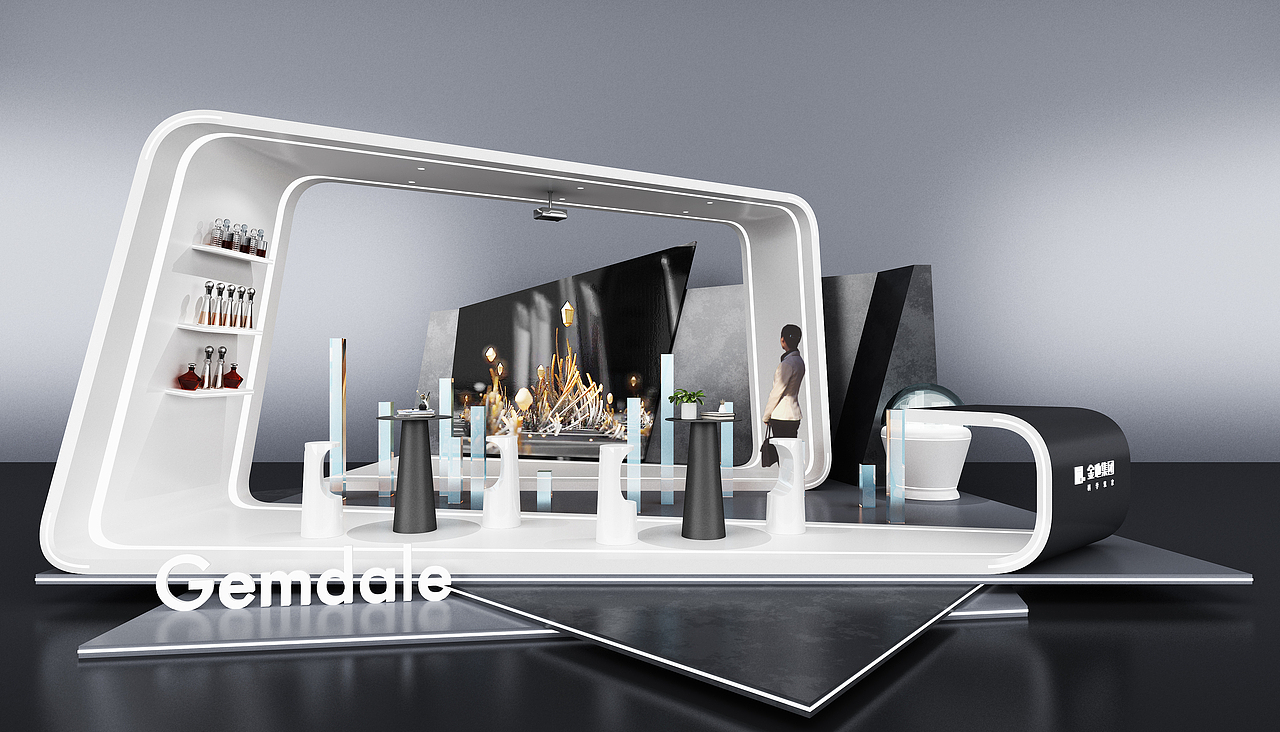 金地简约接待展台设计