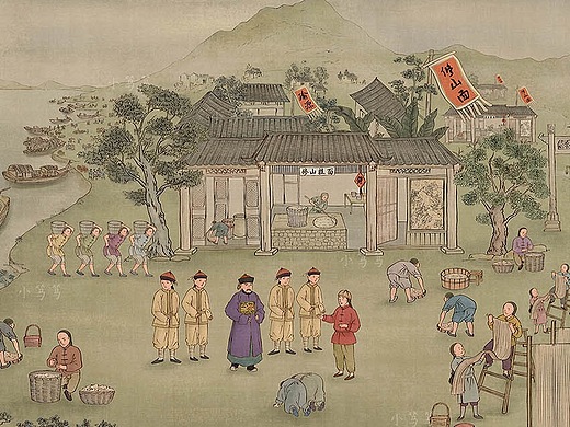 5d插画古代街景3年前韭菜花呀1301624插画-概念设定南京城墙插画设计